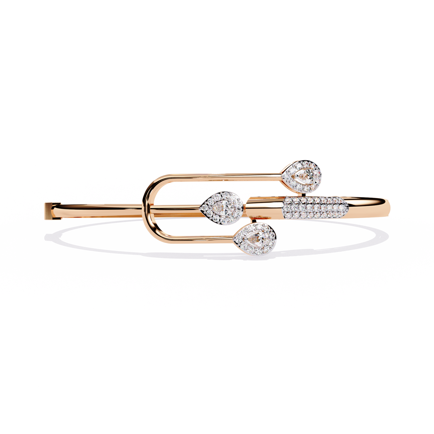 0.75 carat pear cut diamond bracelet with halo accents – elegant fine jewelry