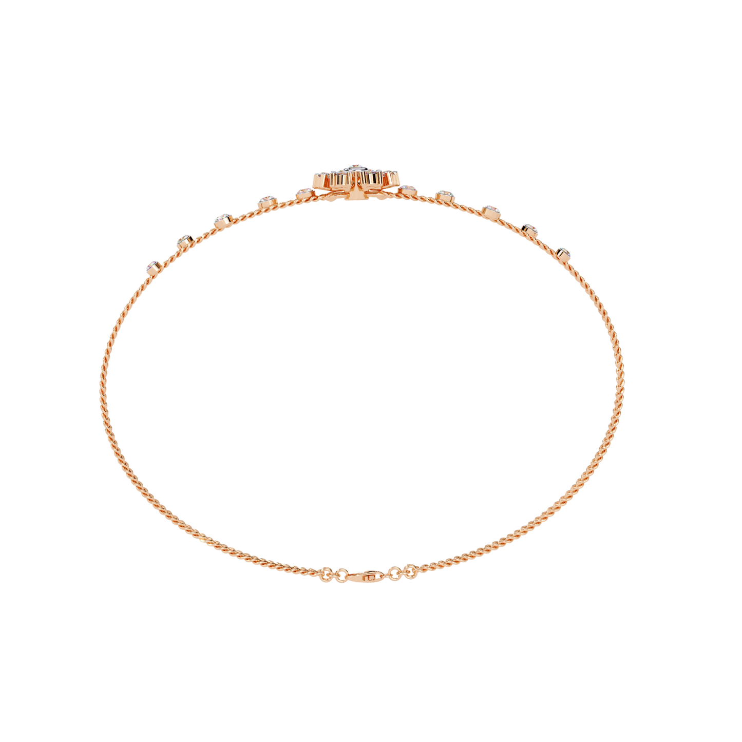 lumin round diamond bracelet