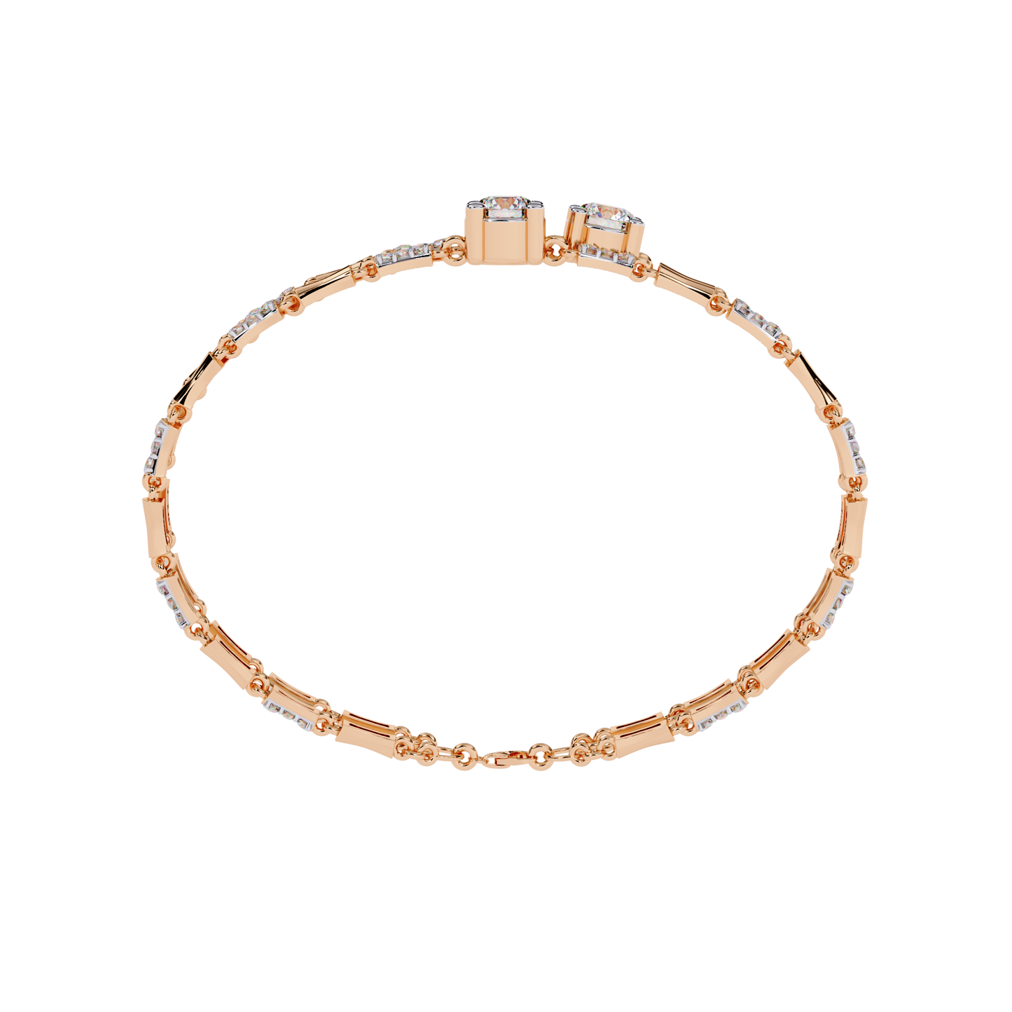 lgd bracelet round stone (2.22ct) in 14k gold