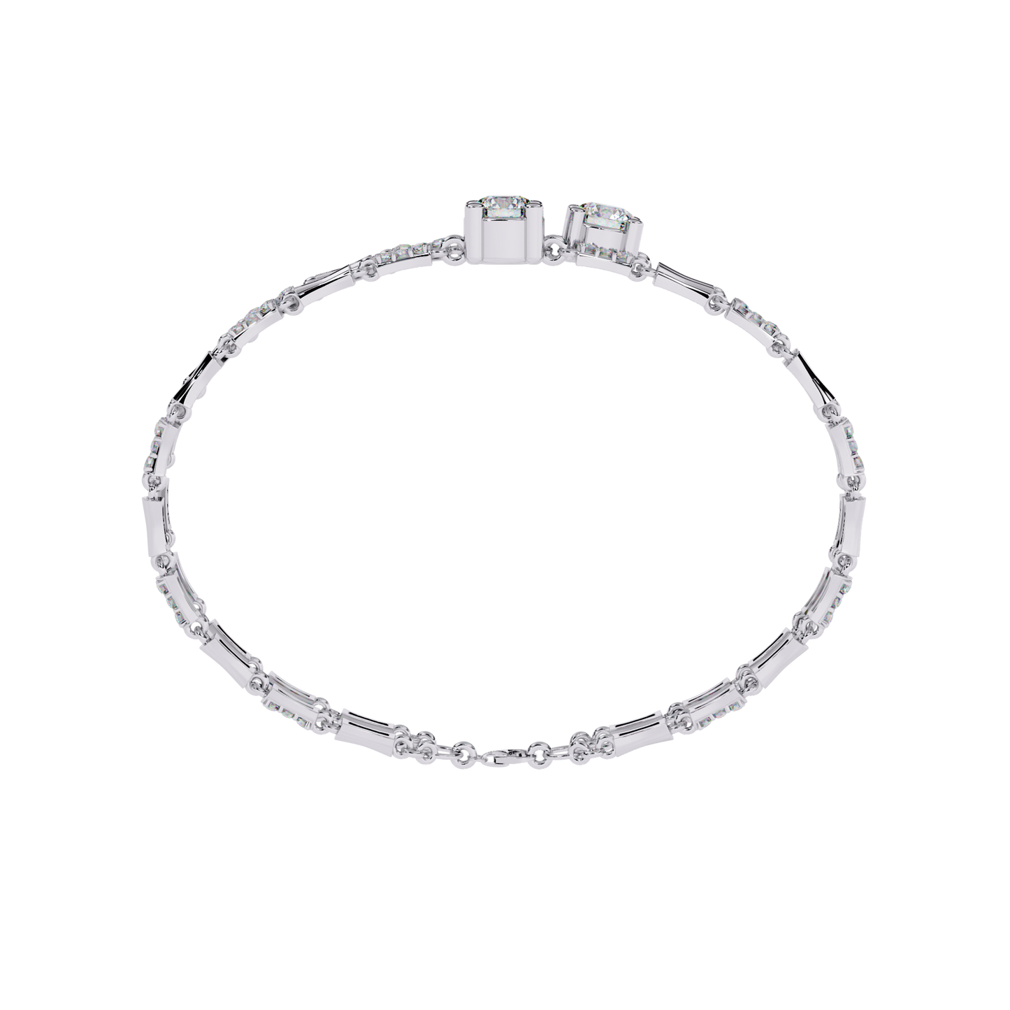 lgd bracelet round stone (2.22ct) in 14k gold
