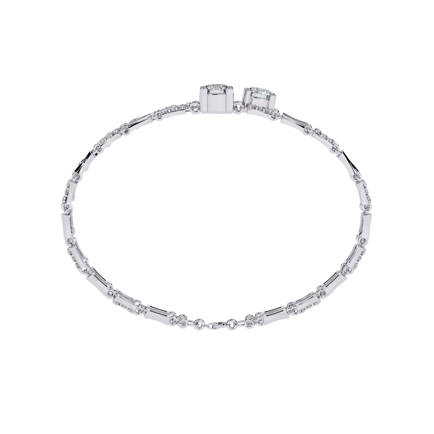 2.25 carat round cut double-strand diamond bracelet – modern design & elegant jewelry for women