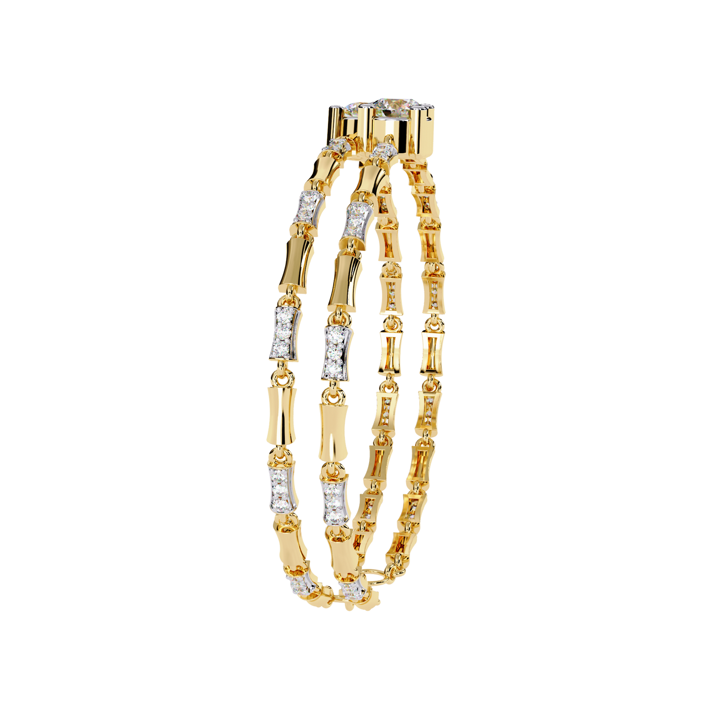 lgd bracelet round stone (2.22ct) in 14k gold