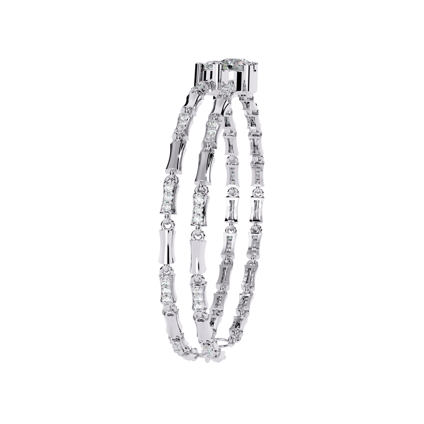 2.25 carat round cut double-strand diamond bracelet – modern design & elegant jewelry for women