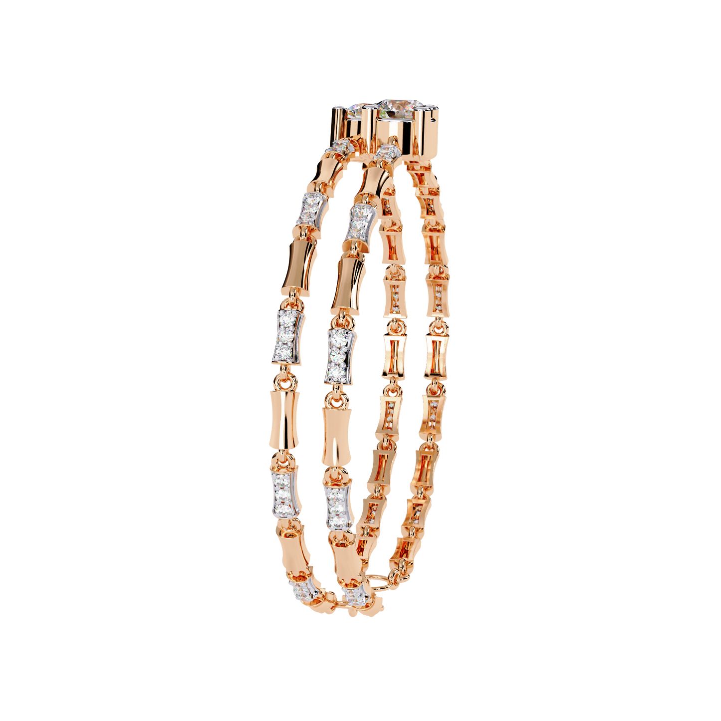 lgd bracelet round stone (2.22ct) in 14k gold