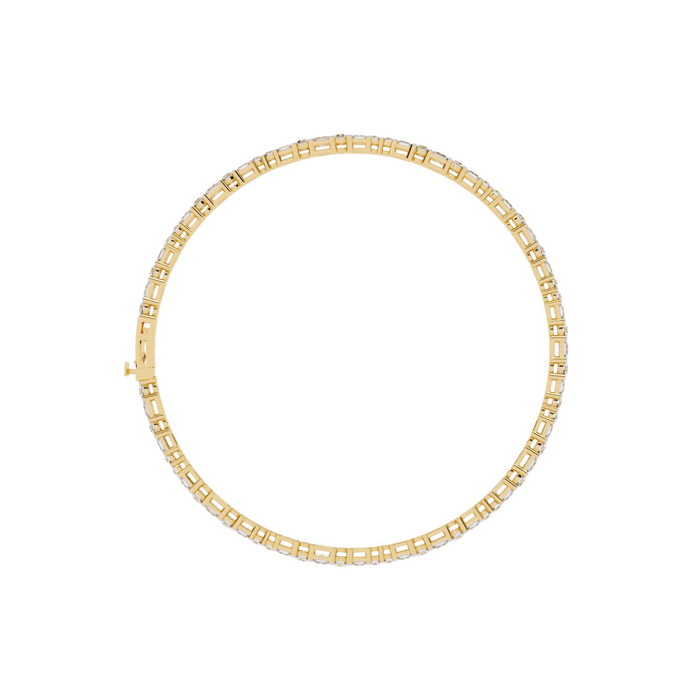 lgd bracelet princess stone (2.06ct) in 14k gold