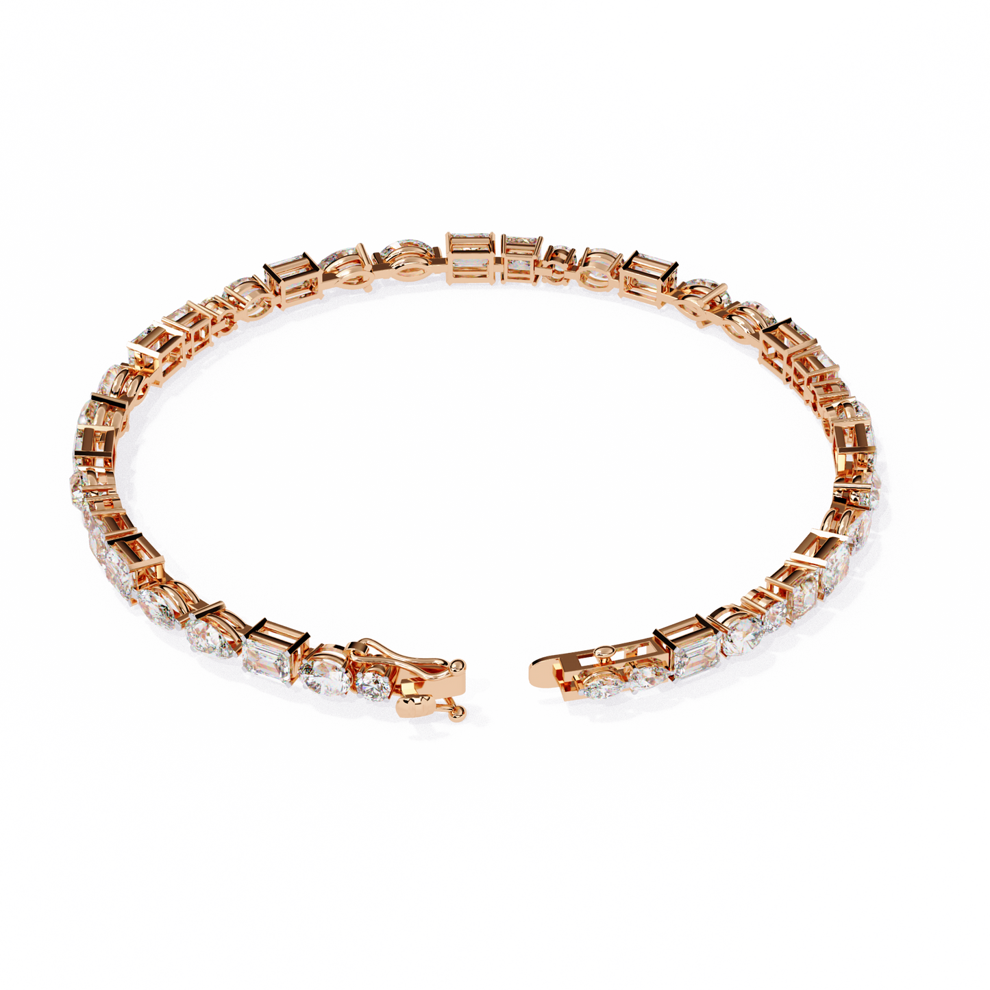 lgd bracelet round stone (4.51ct) in 14k gold