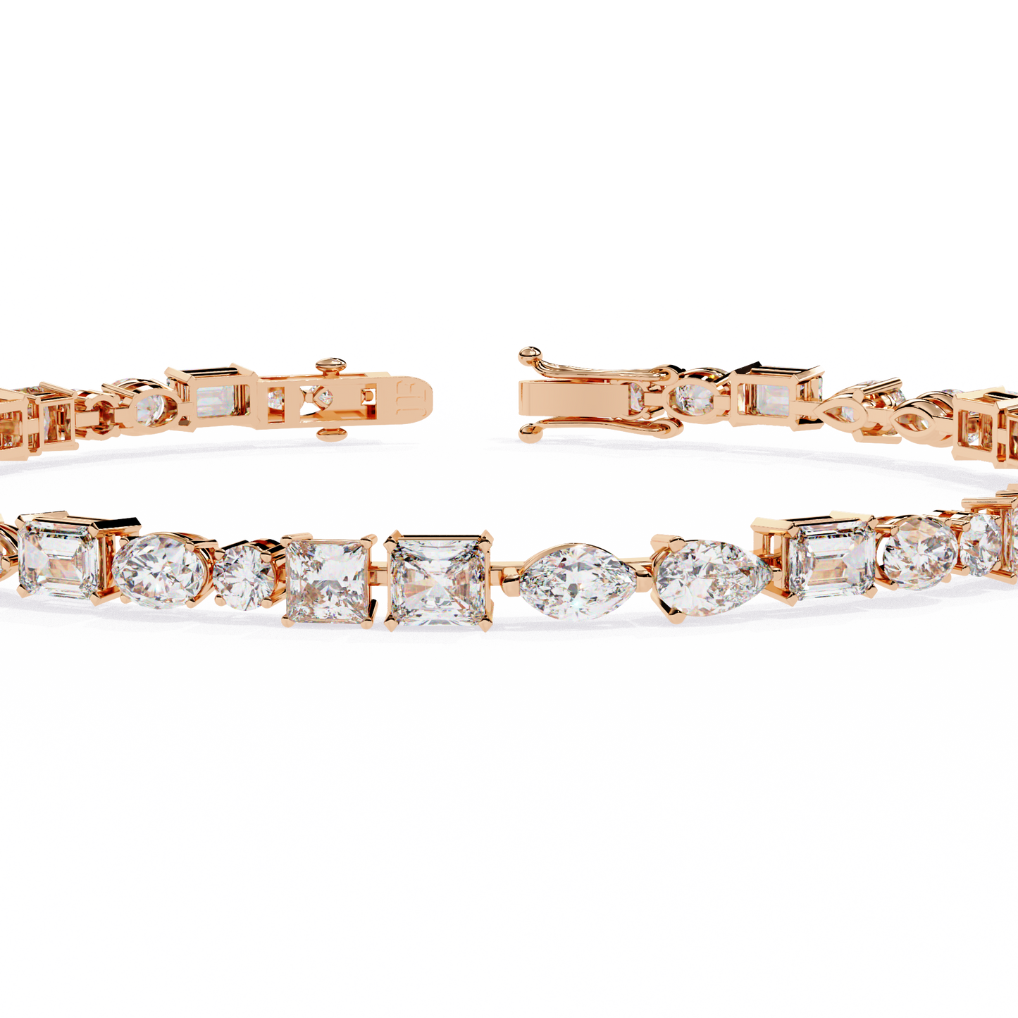 lgd bracelet round stone (4.51ct) in 14k gold