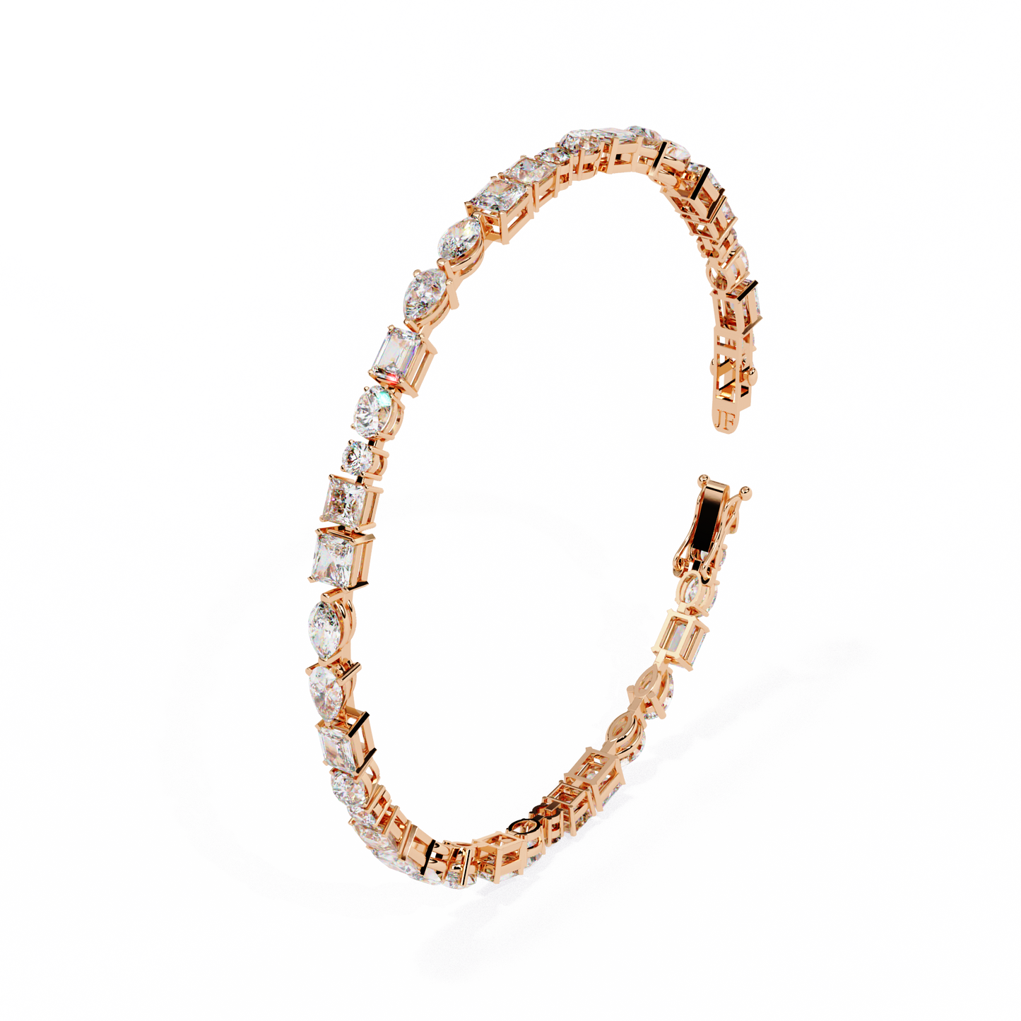 lgd bracelet round stone (4.51ct) in 14k gold