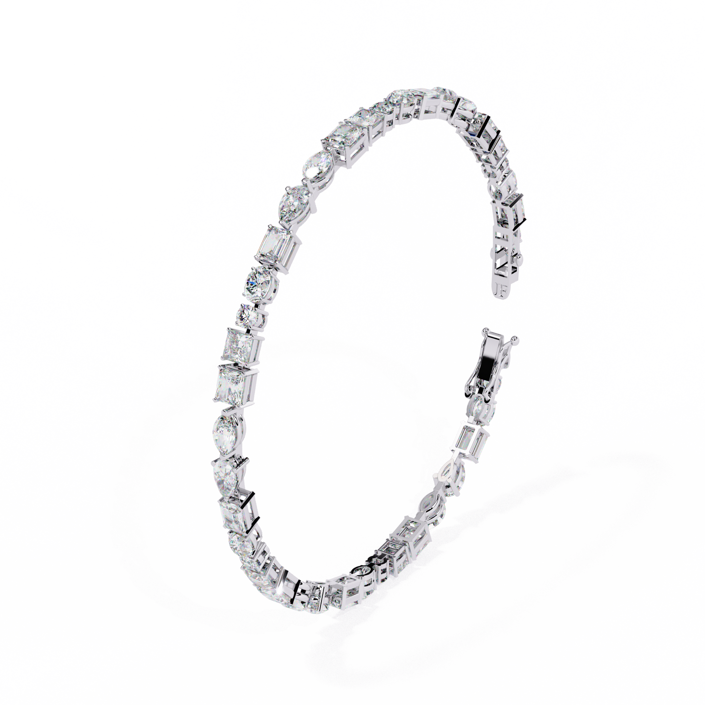 lgd bracelet round stone (4.51ct) in 14k gold