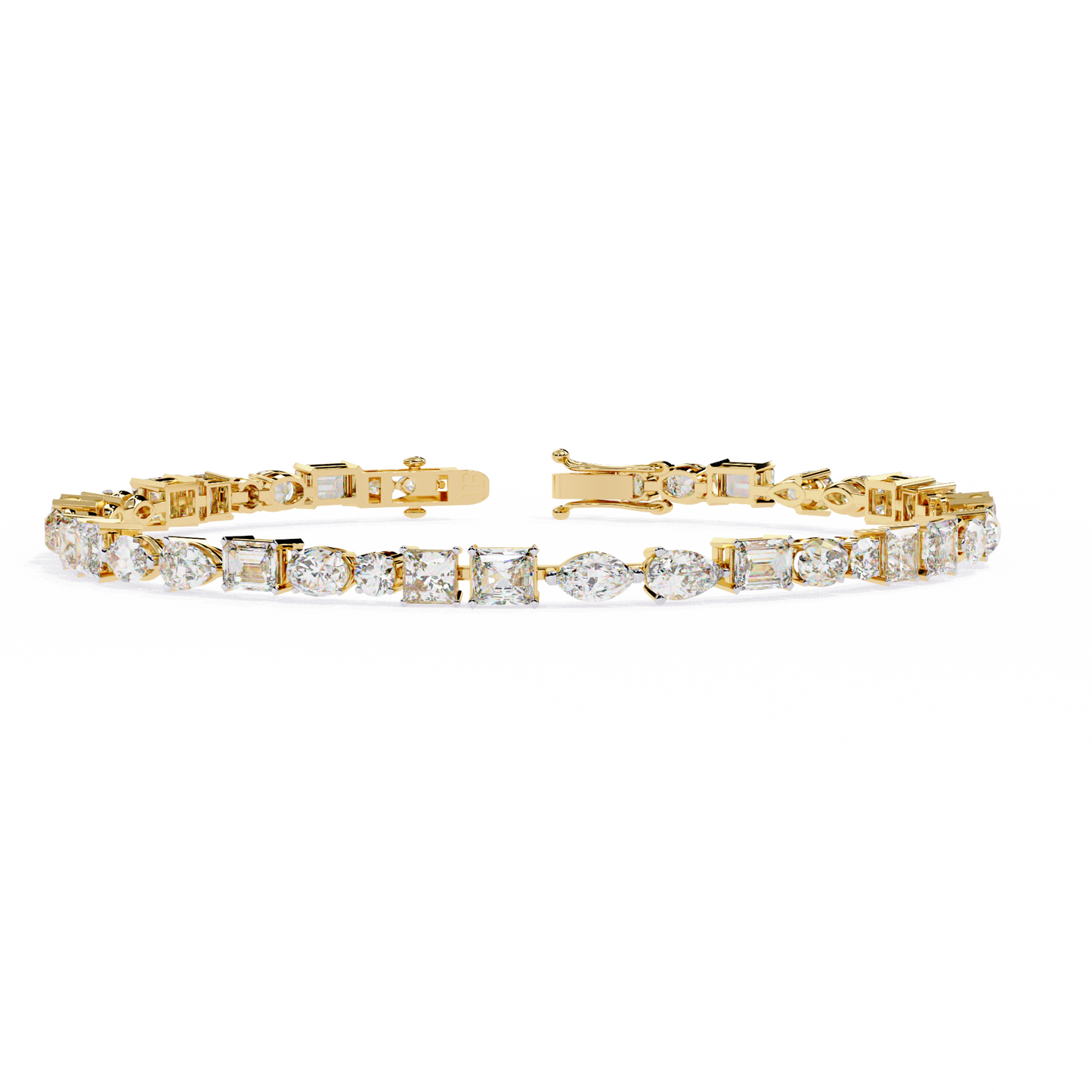 lgd bracelet round stone (4.51ct) in 14k gold
