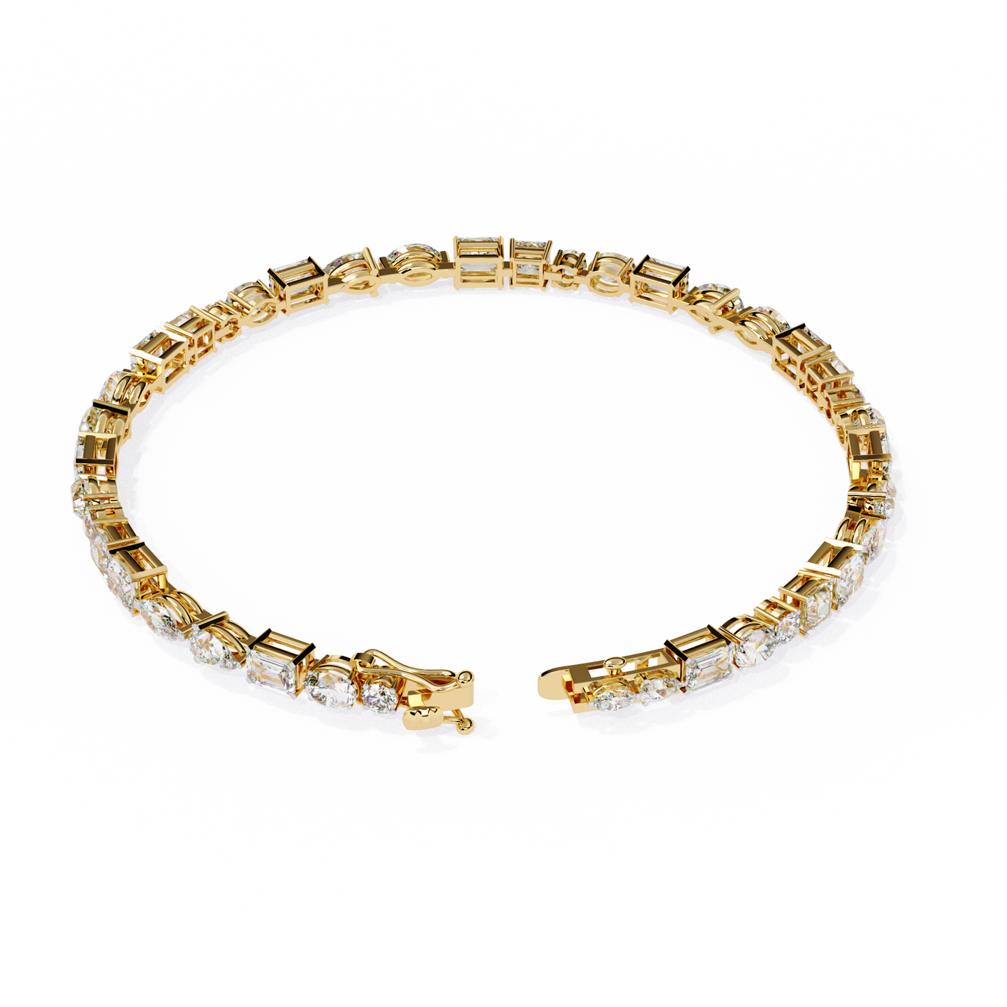 lgd bracelet round stone (4.51ct) in 14k gold