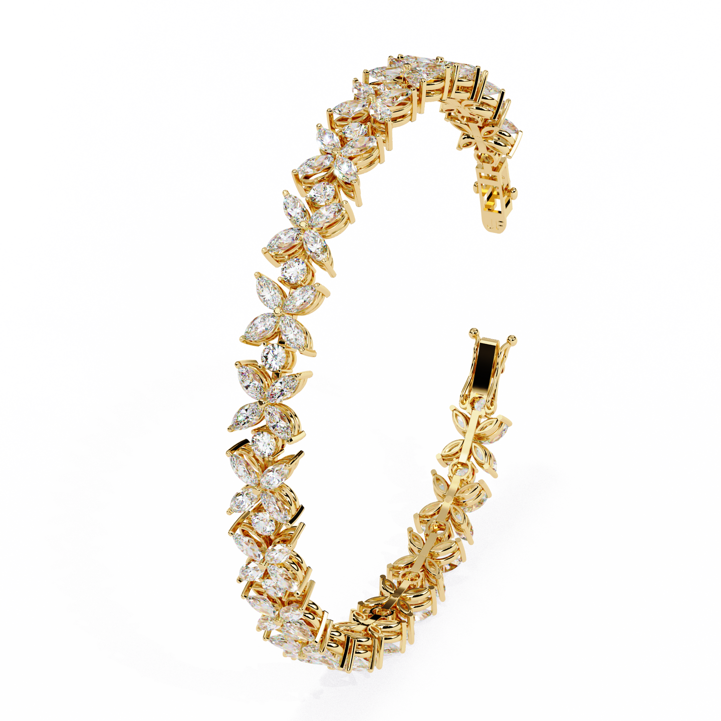 marquise mix cut bracelet