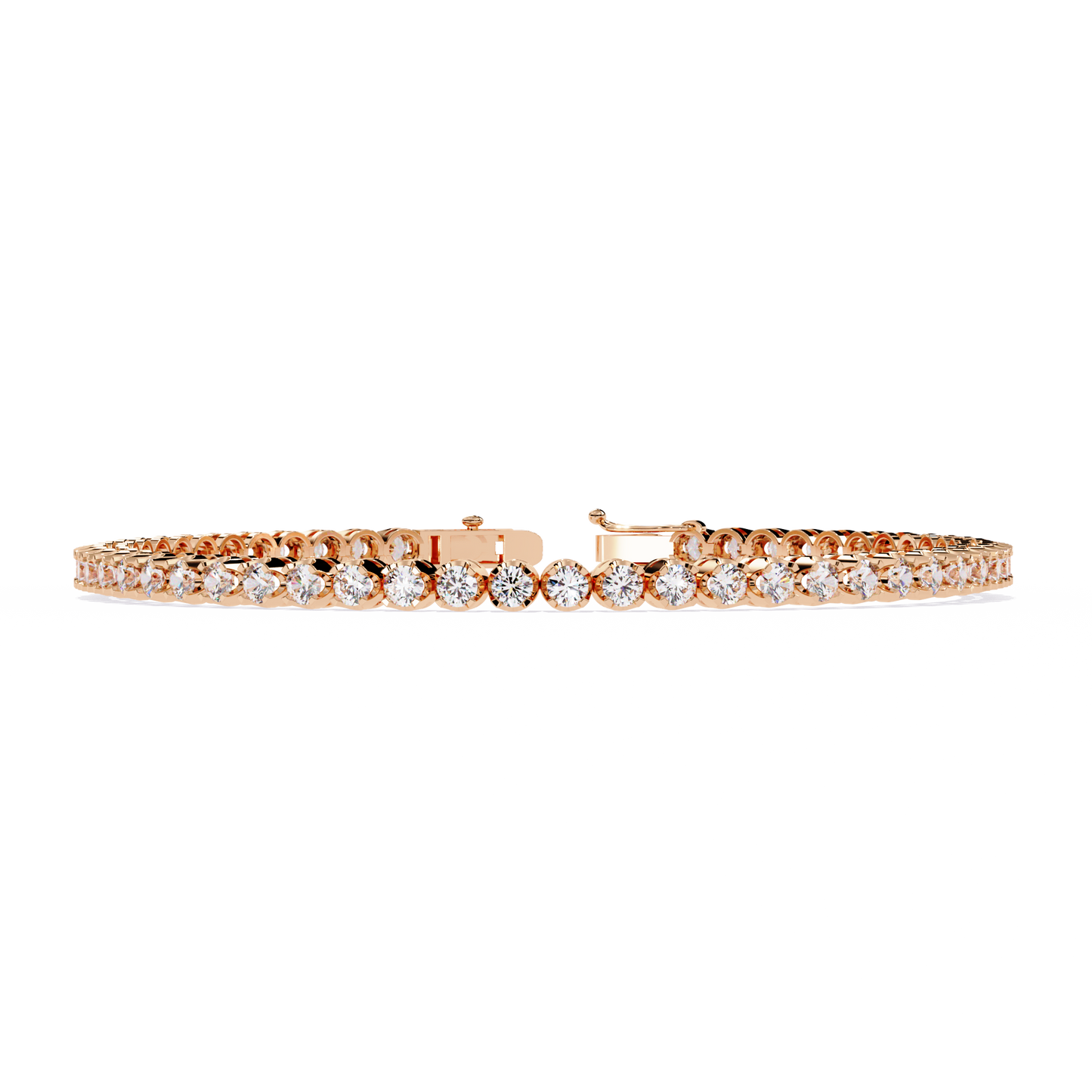lgd bracelet round stone (2.61ct ) in 14k gold