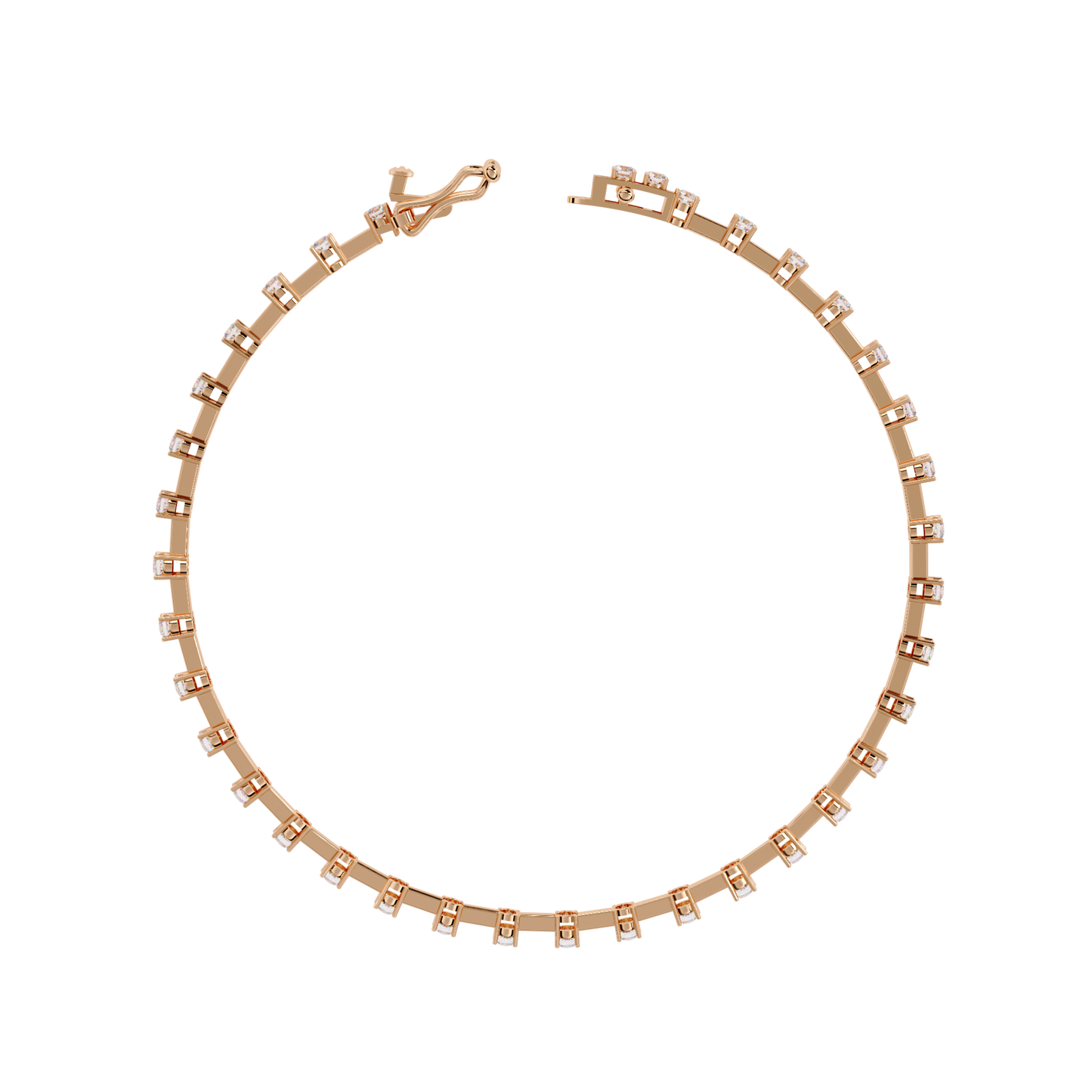 1.00 carat round cut diamond line bracelet – sleek & timeless fine jewelry