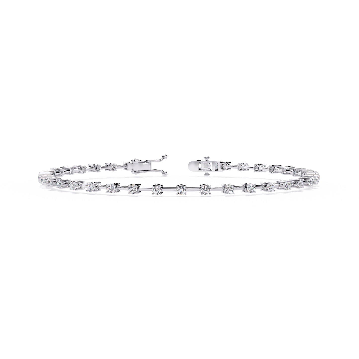 1.00 carat round cut diamond line bracelet – sleek & timeless fine jewelry