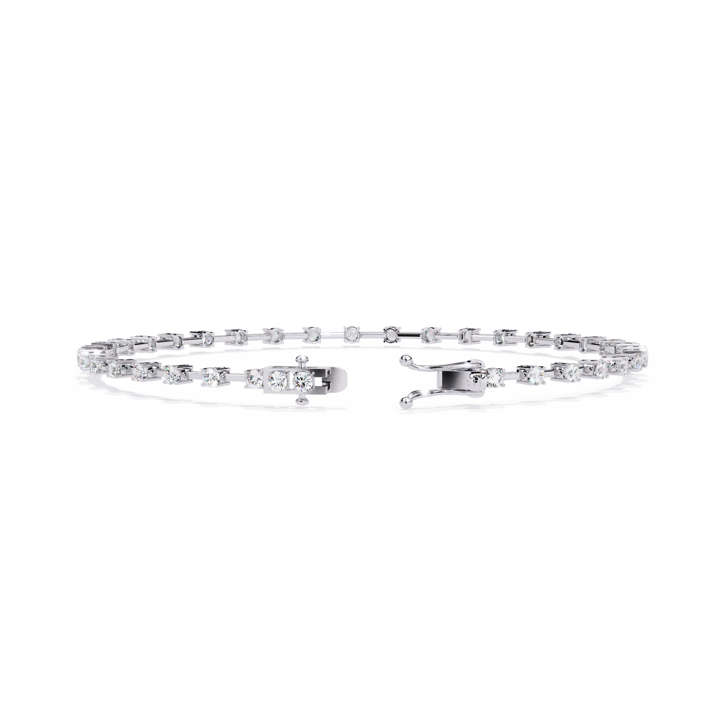 1.00 carat round cut diamond line bracelet – sleek & timeless fine jewelry