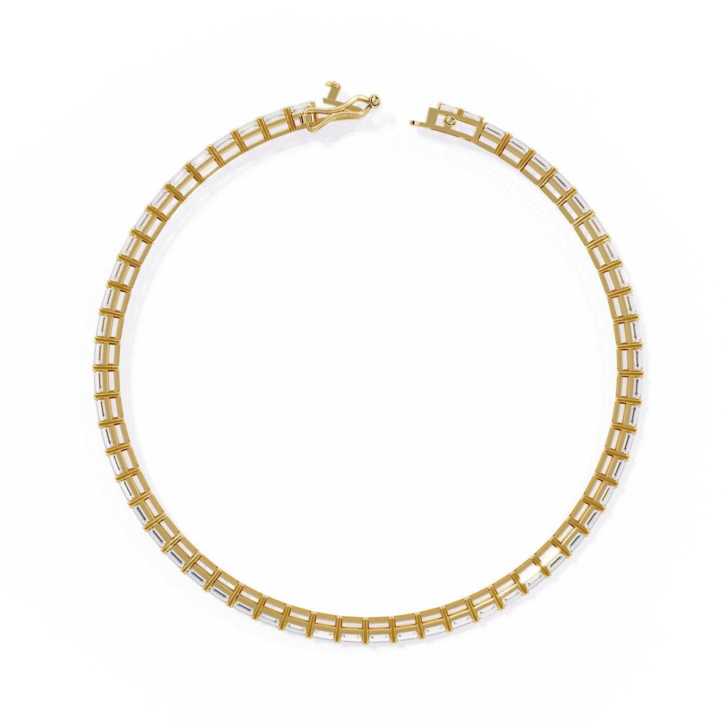 3.60 carat emerald cut diamond tennis bracelet – luxury diamond jewelry