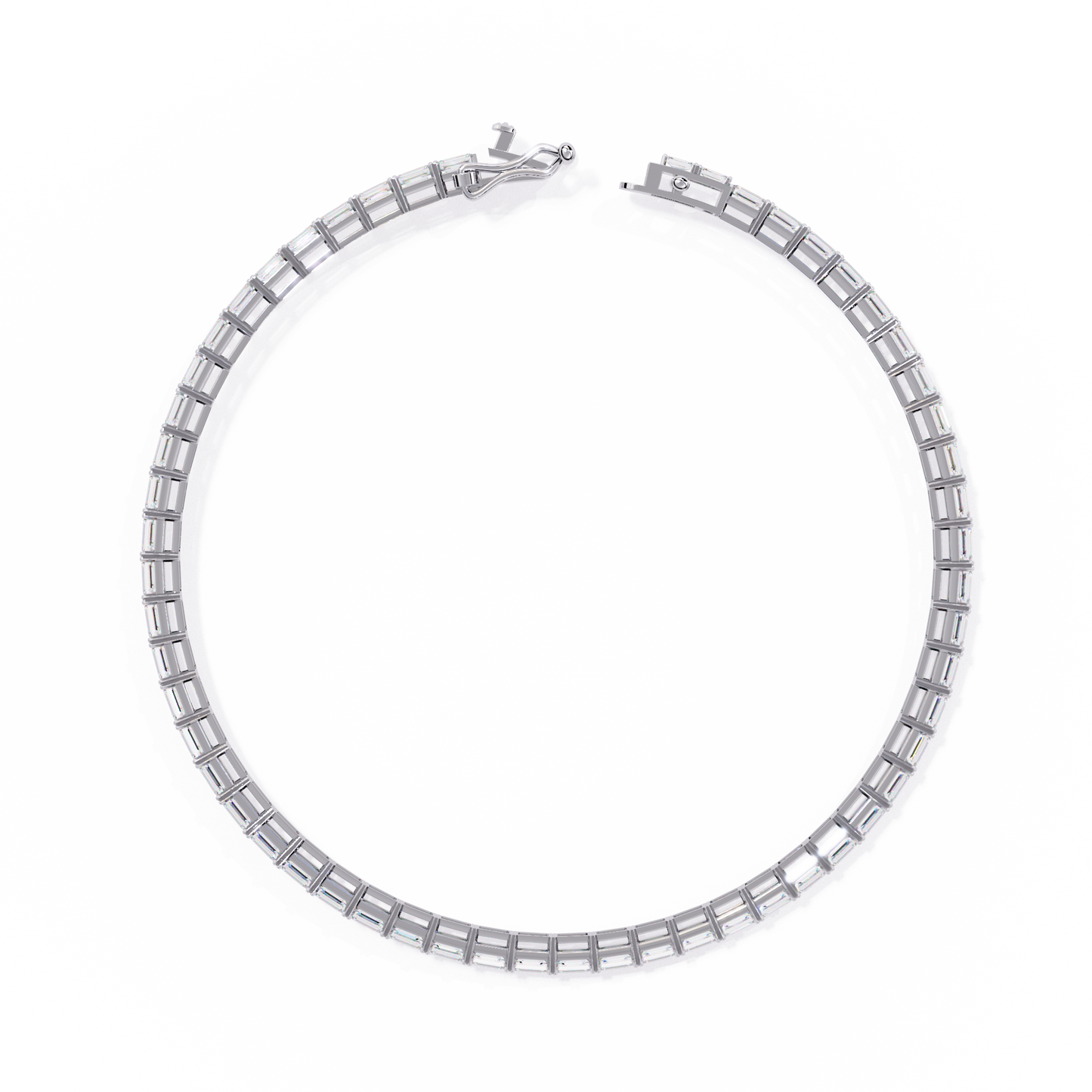 3.60 carat emerald cut diamond tennis bracelet – luxury diamond jewelry