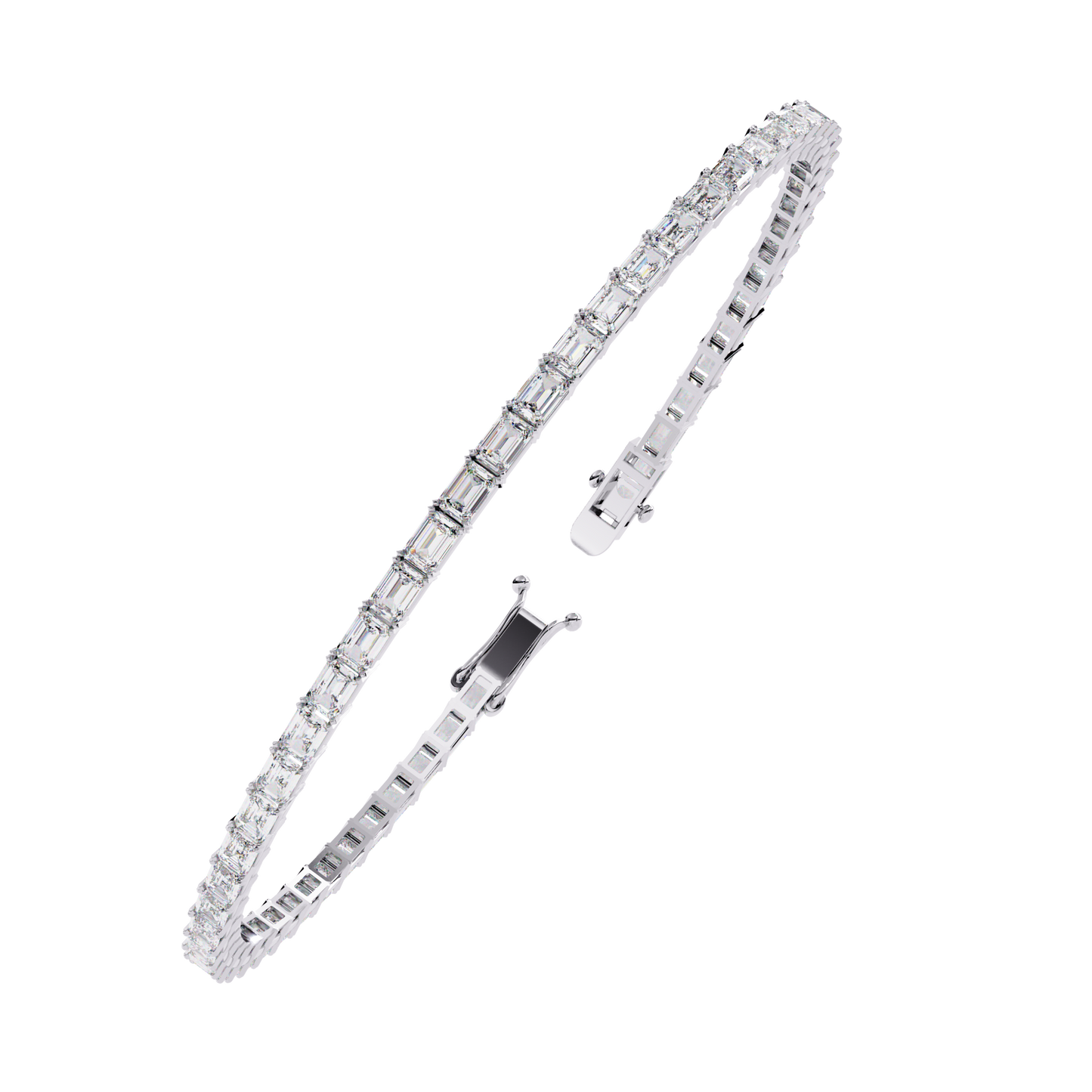 3.60 carat emerald cut diamond tennis bracelet – luxury diamond jewelry