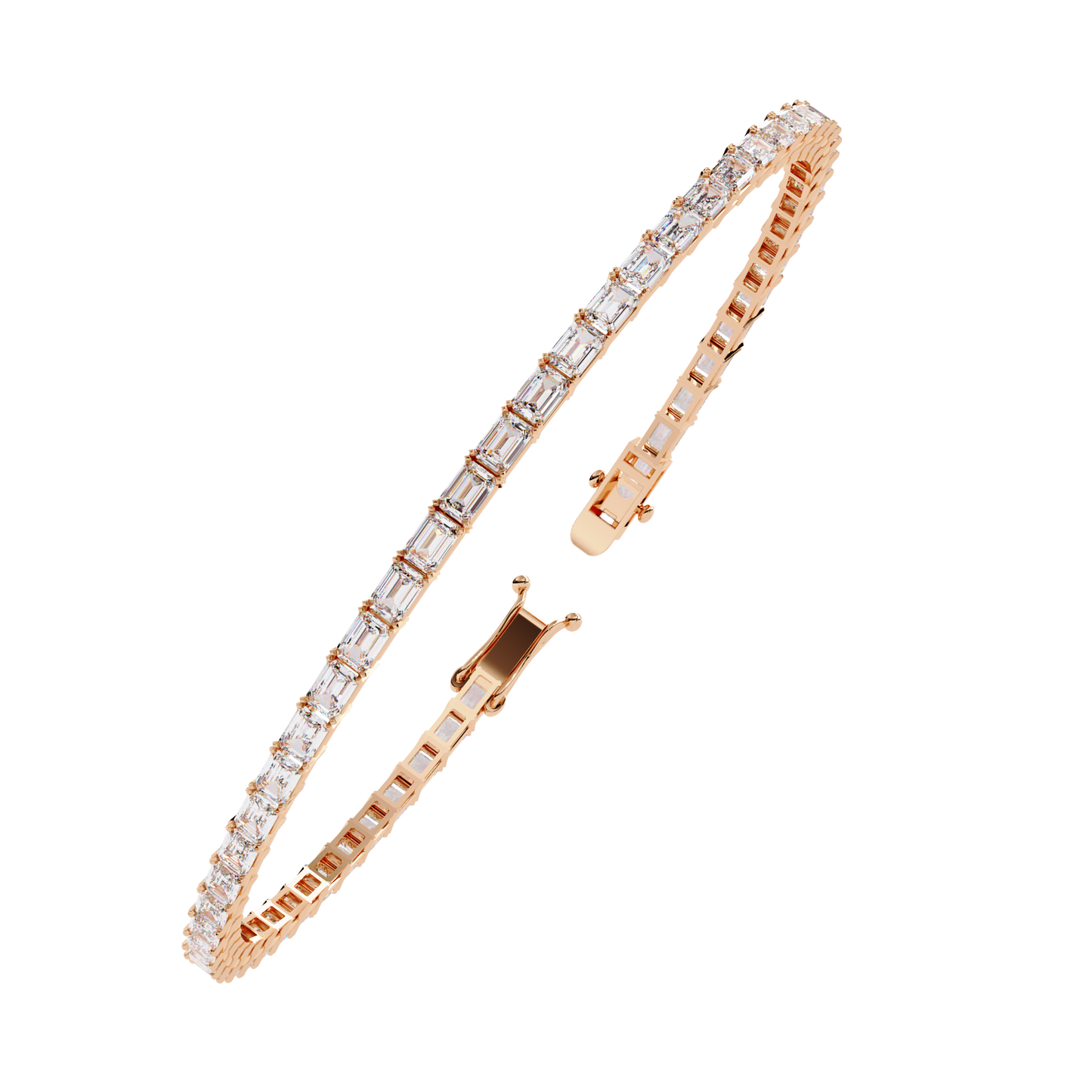 3.60 carat emerald cut diamond tennis bracelet – luxury diamond jewelry