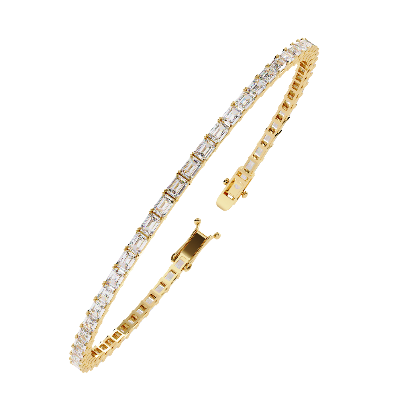 3.60 carat emerald cut diamond tennis bracelet – luxury diamond jewelry