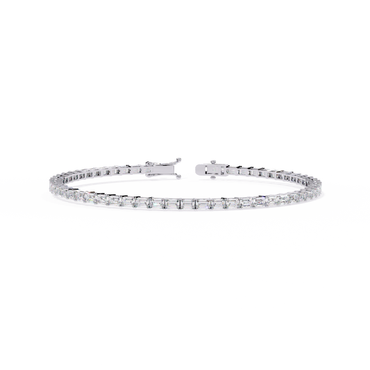 3.60 Carat Emerald Cut Diamond Tennis Bracelet – Luxury Diamond Jewelry