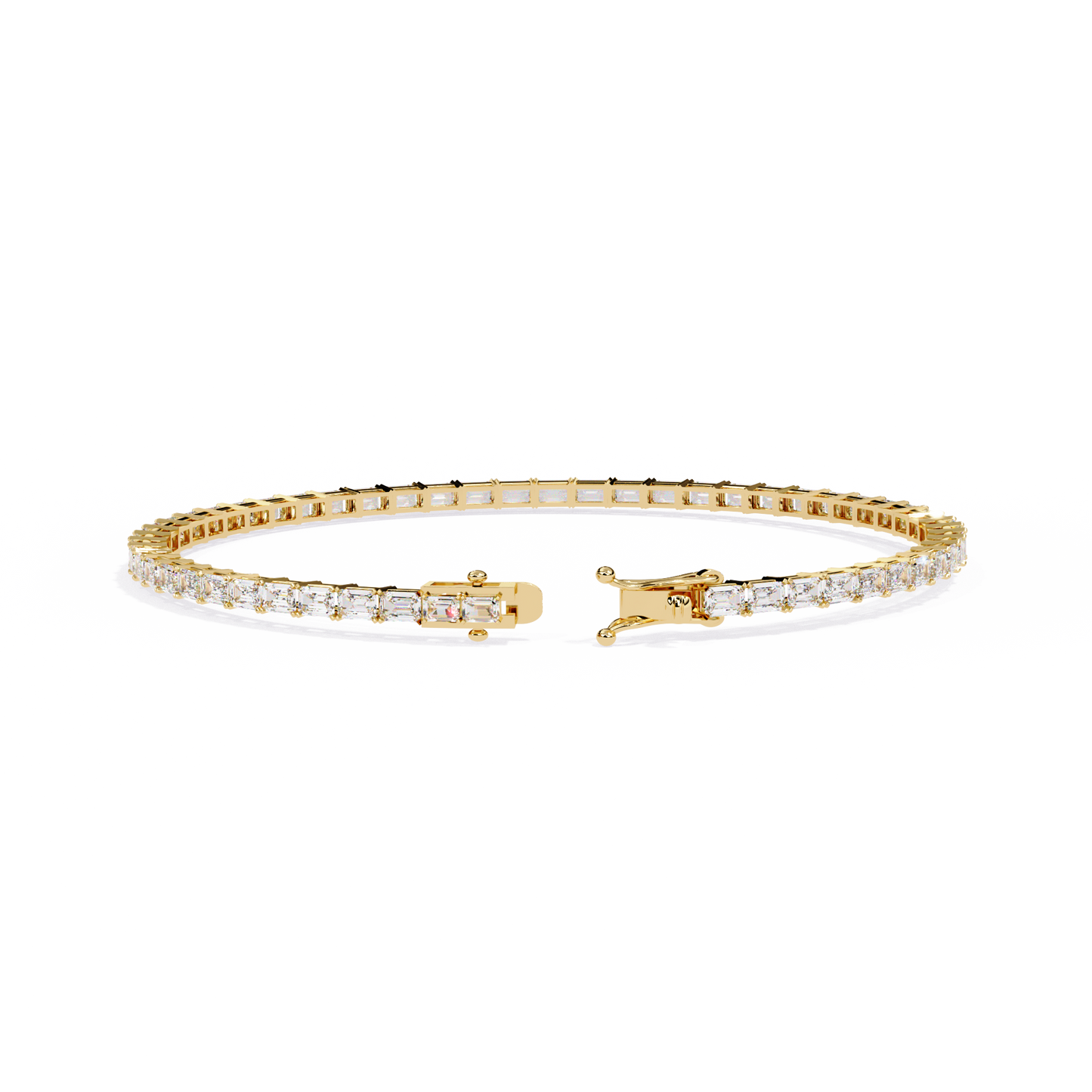 3.60 carat emerald cut diamond tennis bracelet – luxury diamond jewelry