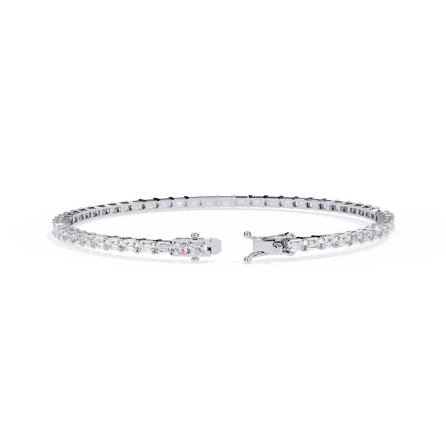 3.60 carat emerald cut diamond tennis bracelet – luxury diamond jewelry