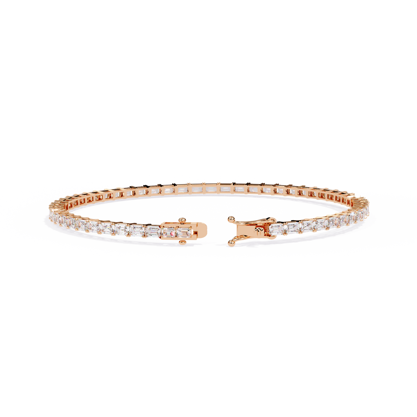 3.60 carat emerald cut diamond tennis bracelet – luxury diamond jewelry