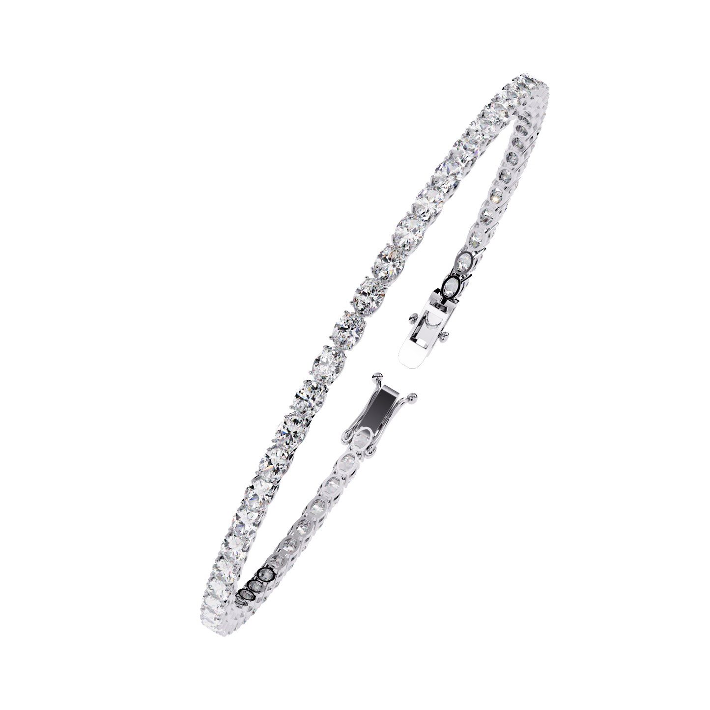 6.70 carat oval cut diamond tennis bracelet – luxury diamond jewelry