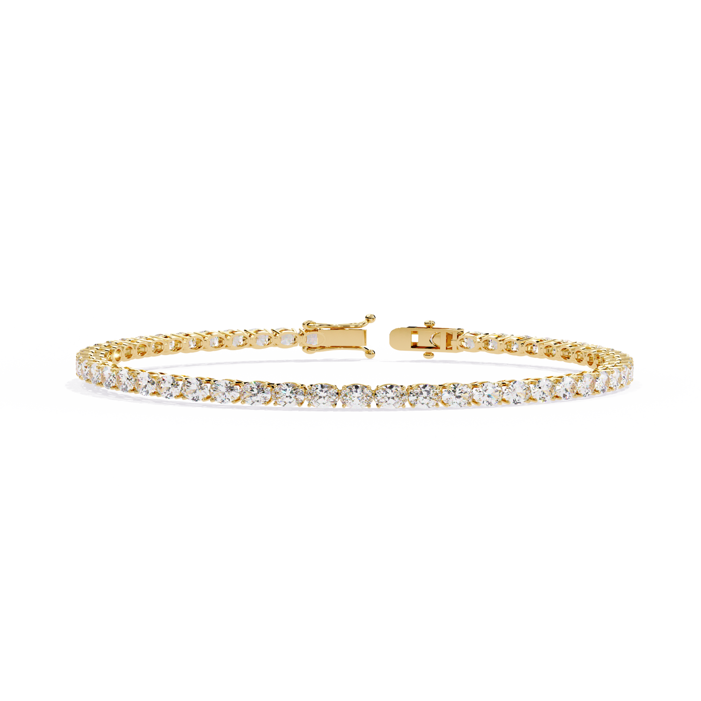 6.70 carat oval cut diamond tennis bracelet – luxury diamond jewelry