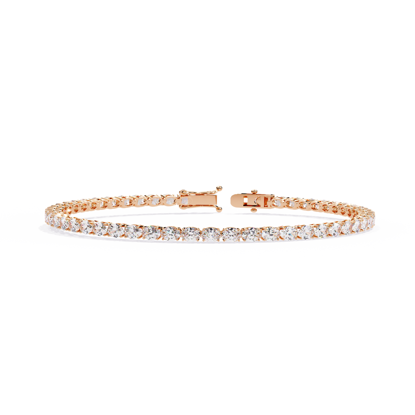 6.70 carat oval cut diamond tennis bracelet – luxury diamond jewelry