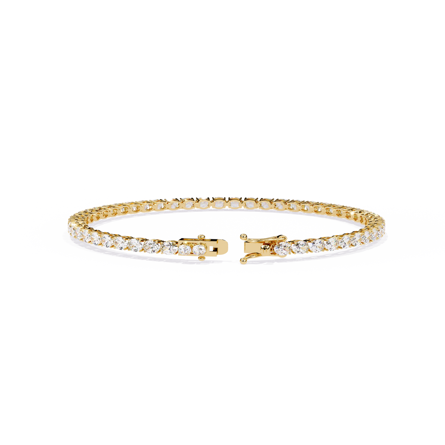 6.70 carat oval cut diamond tennis bracelet – luxury diamond jewelry