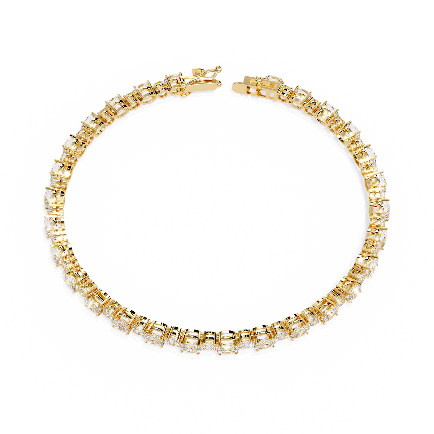 oval mix cut bracelet