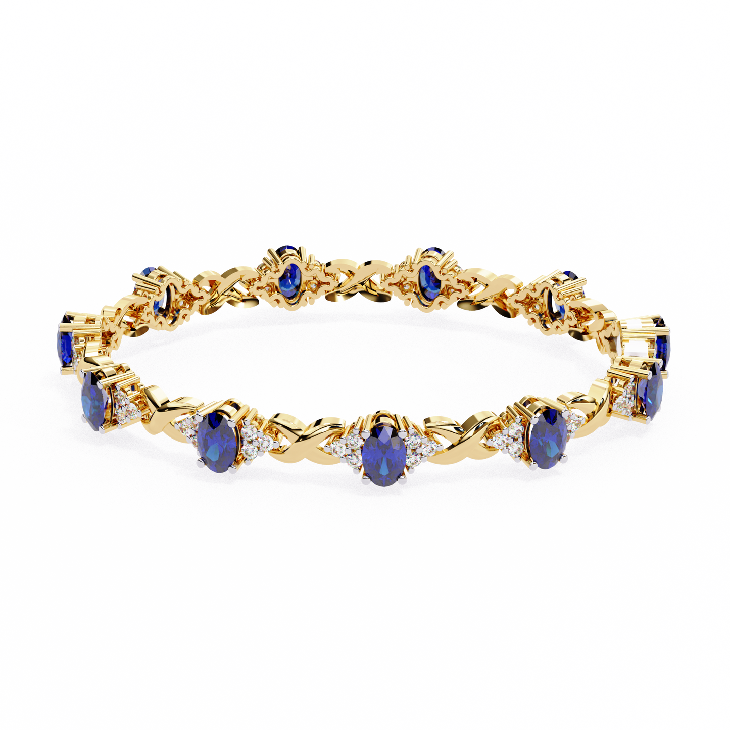 0.38ct blue colorstone bracelet