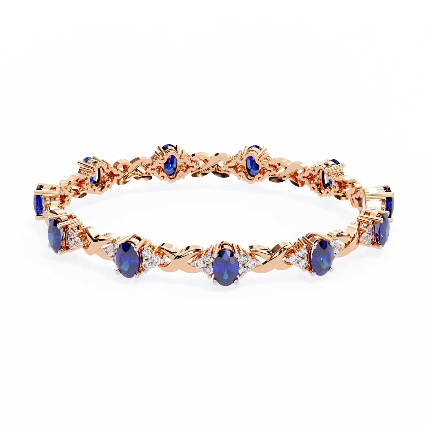 0.38ct blue colorstone bracelet