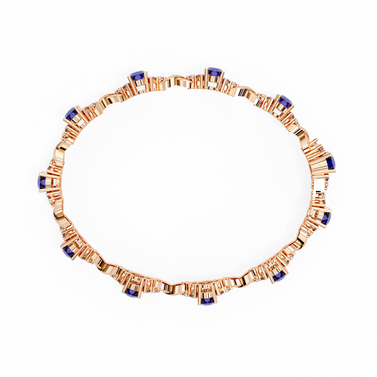 0.38ct blue colorstone bracelet