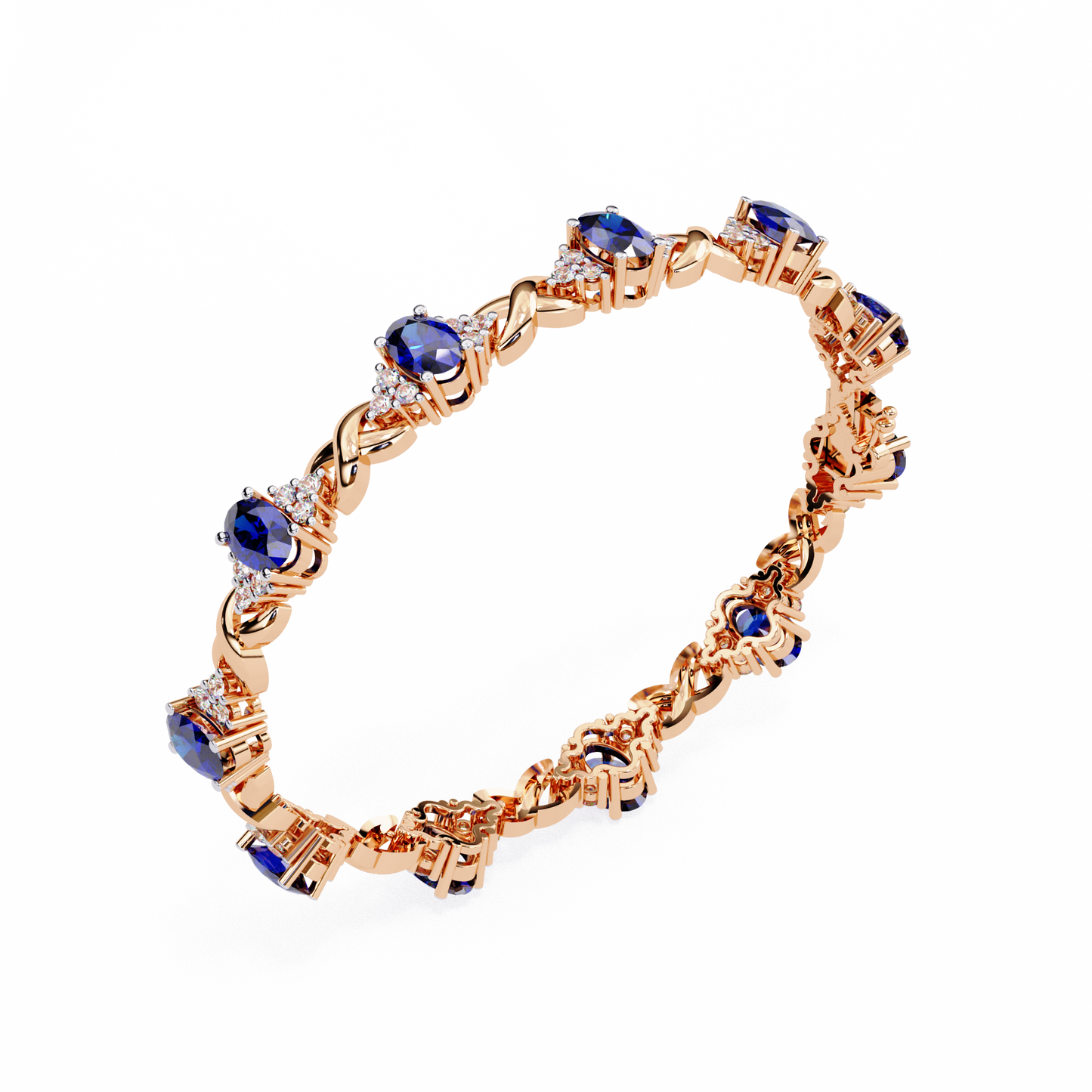 0.38ct blue colorstone bracelet
