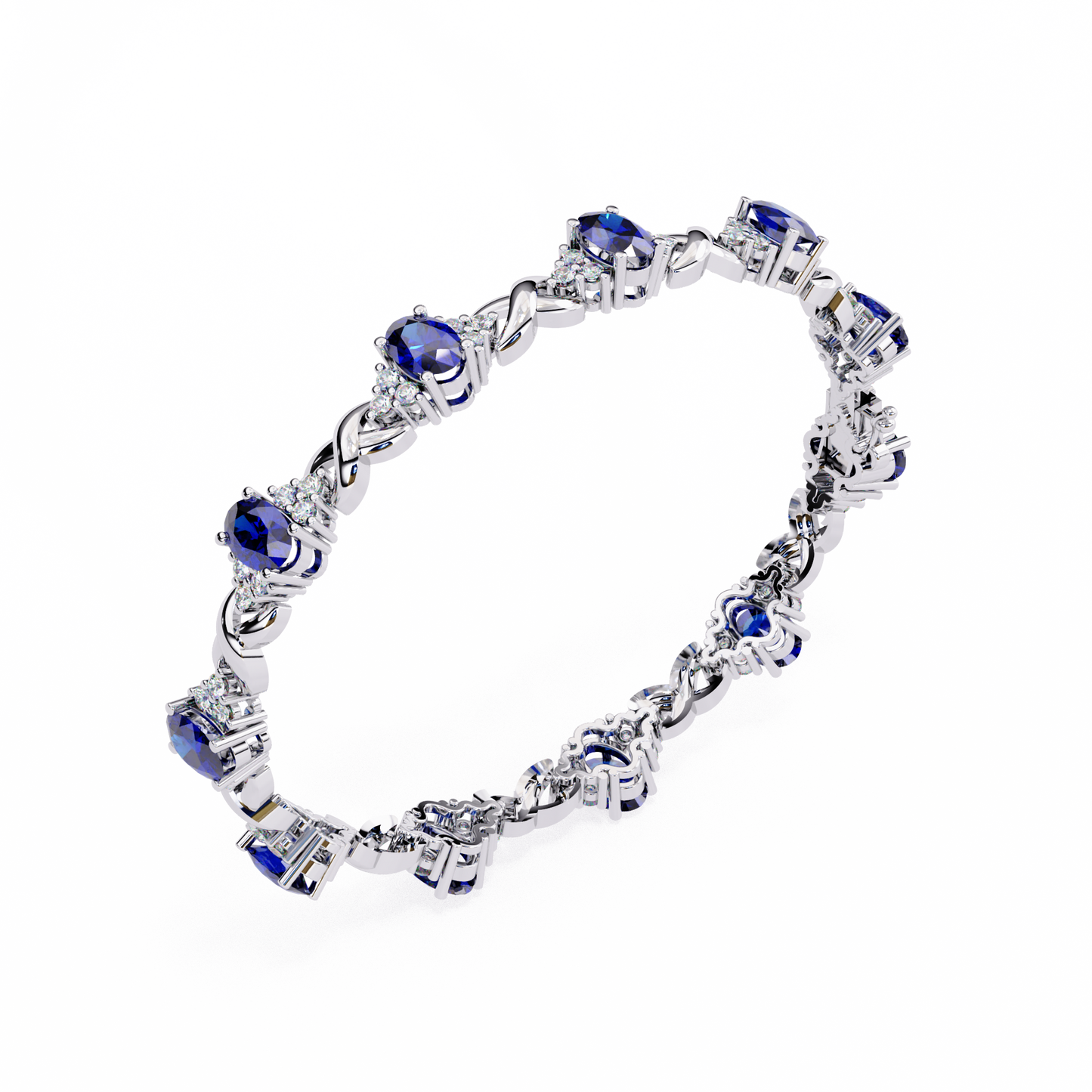 0.38ct blue colorstone bracelet