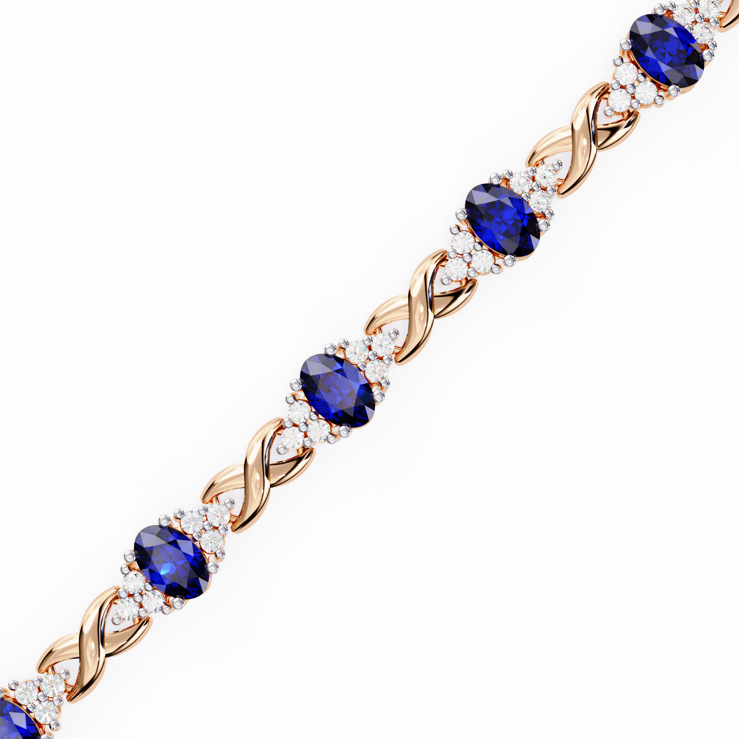 0.38ct blue colorstone bracelet