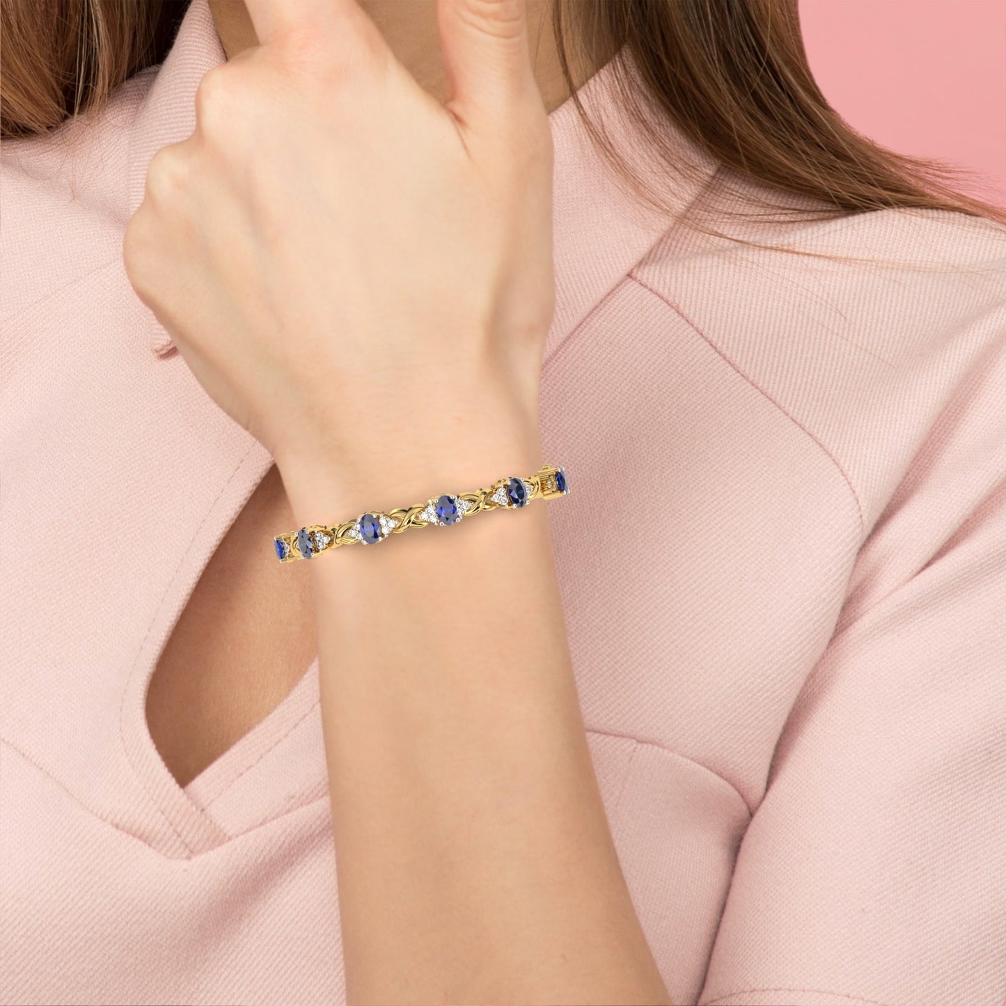 0.38ct blue colorstone bracelet