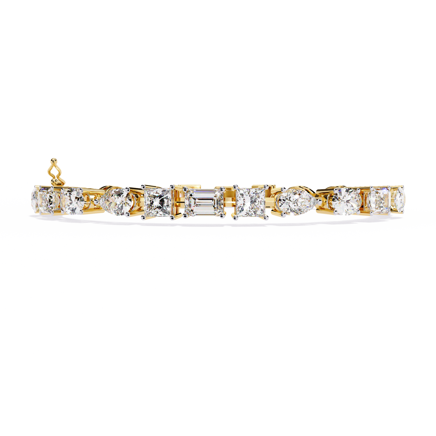 lgd bracelet multi stone (13.84ct ) in 14k gold