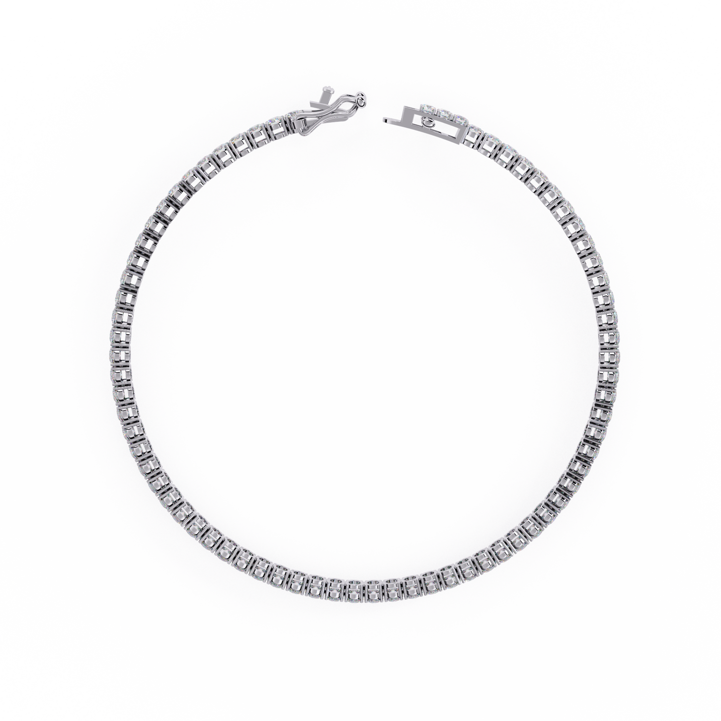 lgd bracelet round stone (3.90ct) in 14k gold