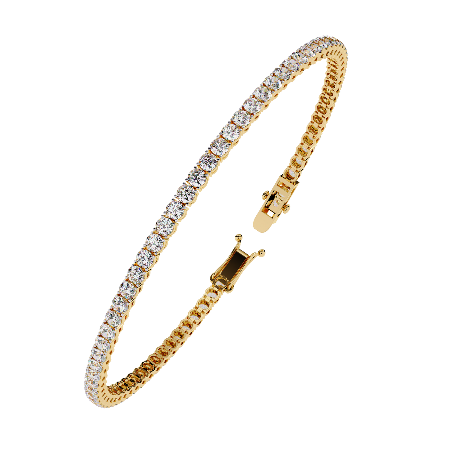 3.90 carat round cut diamond tennis bracelet – classic luxury jewelry