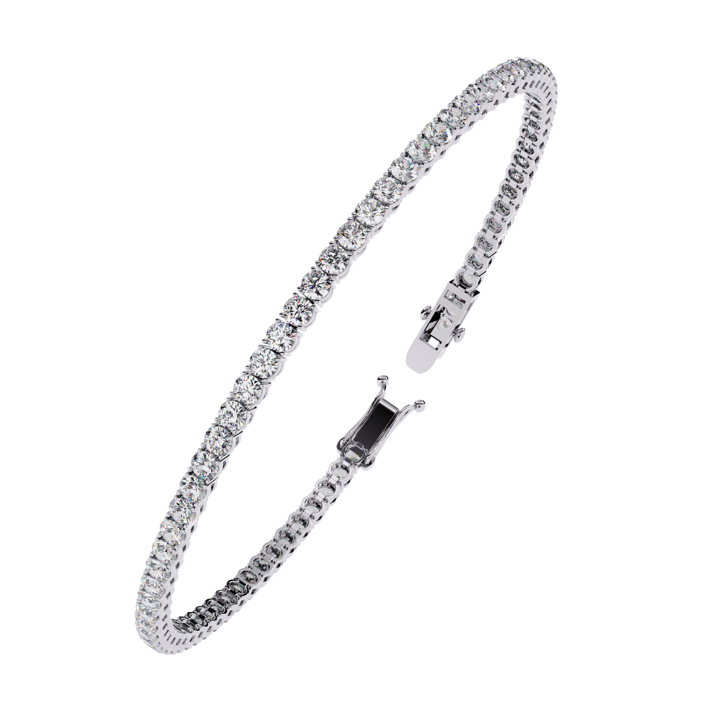 lgd bracelet round stone (3.90ct) in 14k gold
