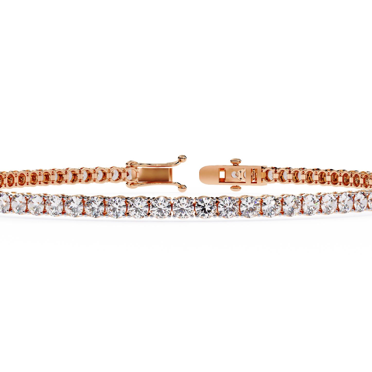 lgd bracelet round stone (3.90ct) in 14k gold
