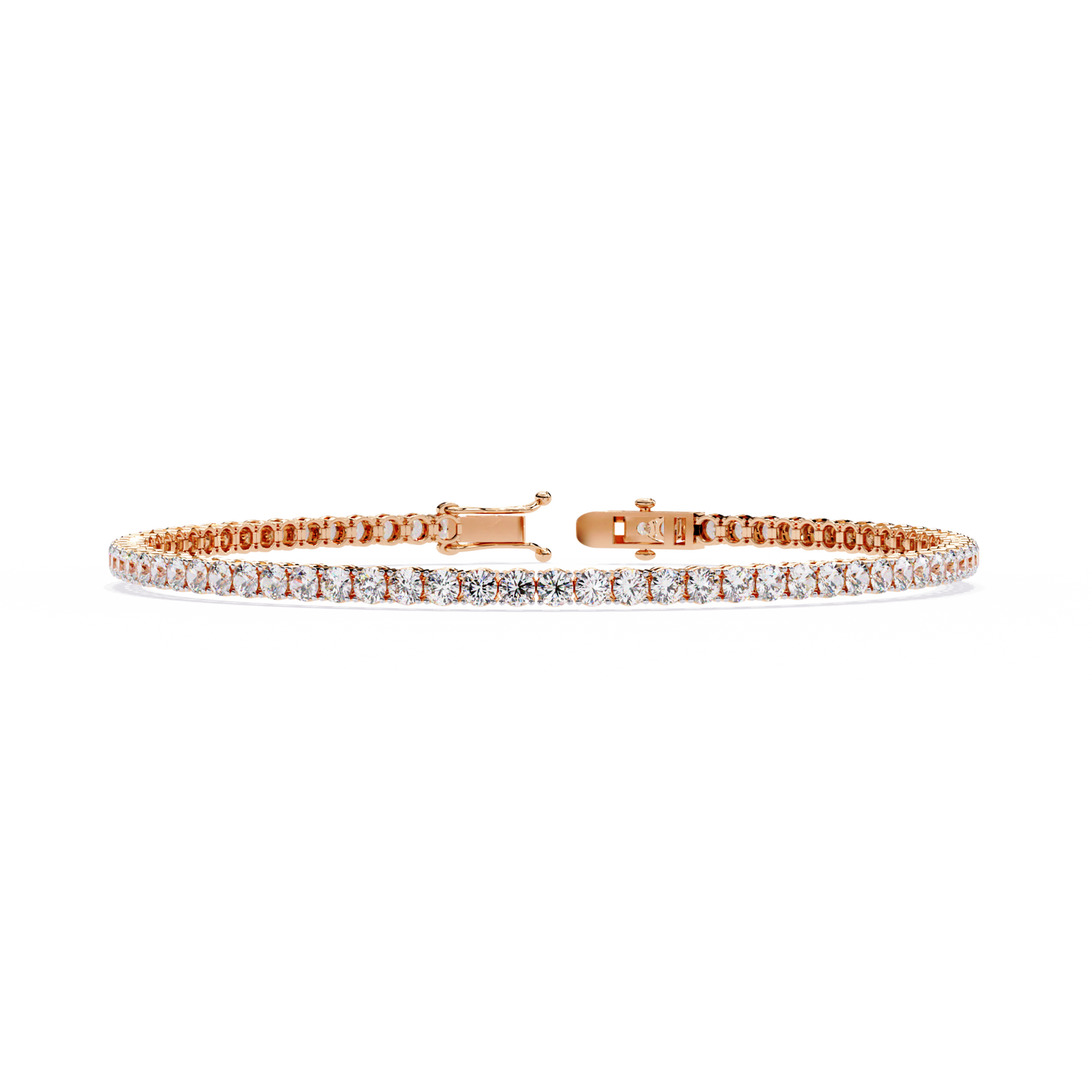 3.90 carat round cut diamond tennis bracelet – classic luxury jewelry