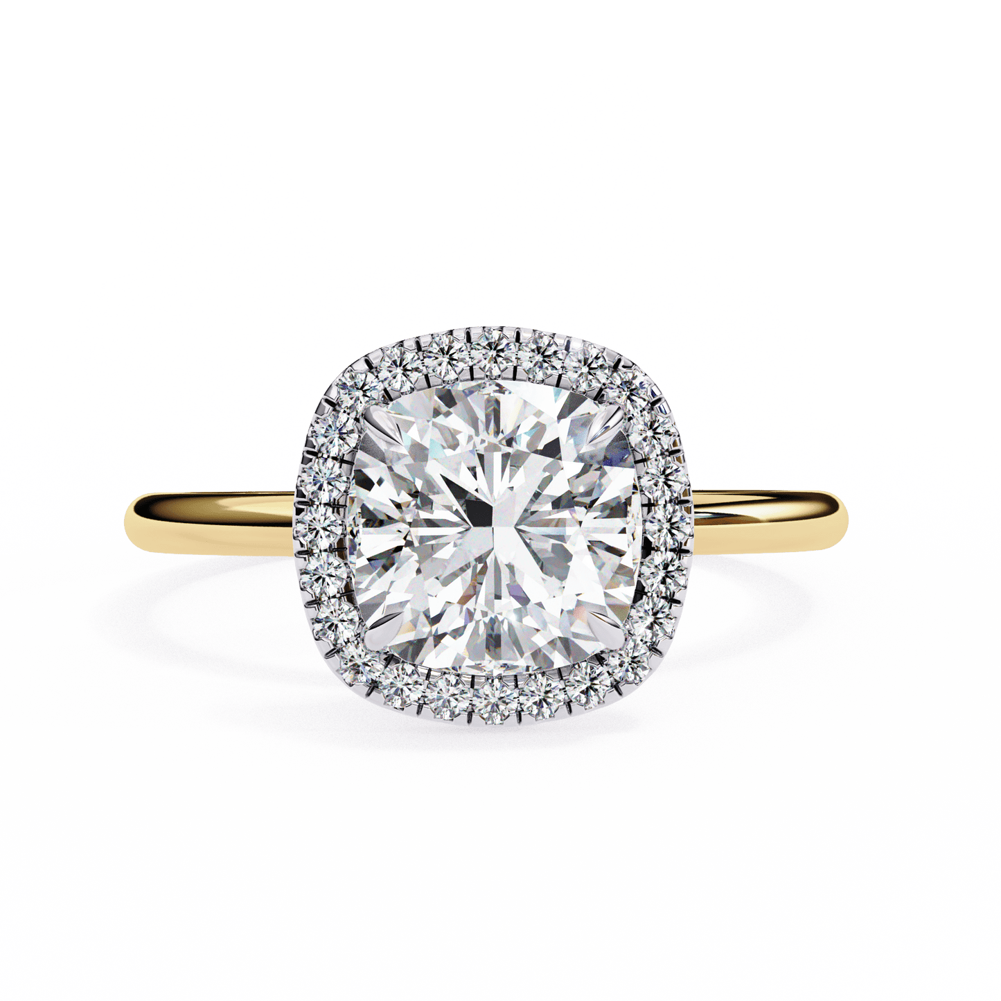 1.24 carat cushion cut halo diamond engagement ring – elegant bridal jewelry