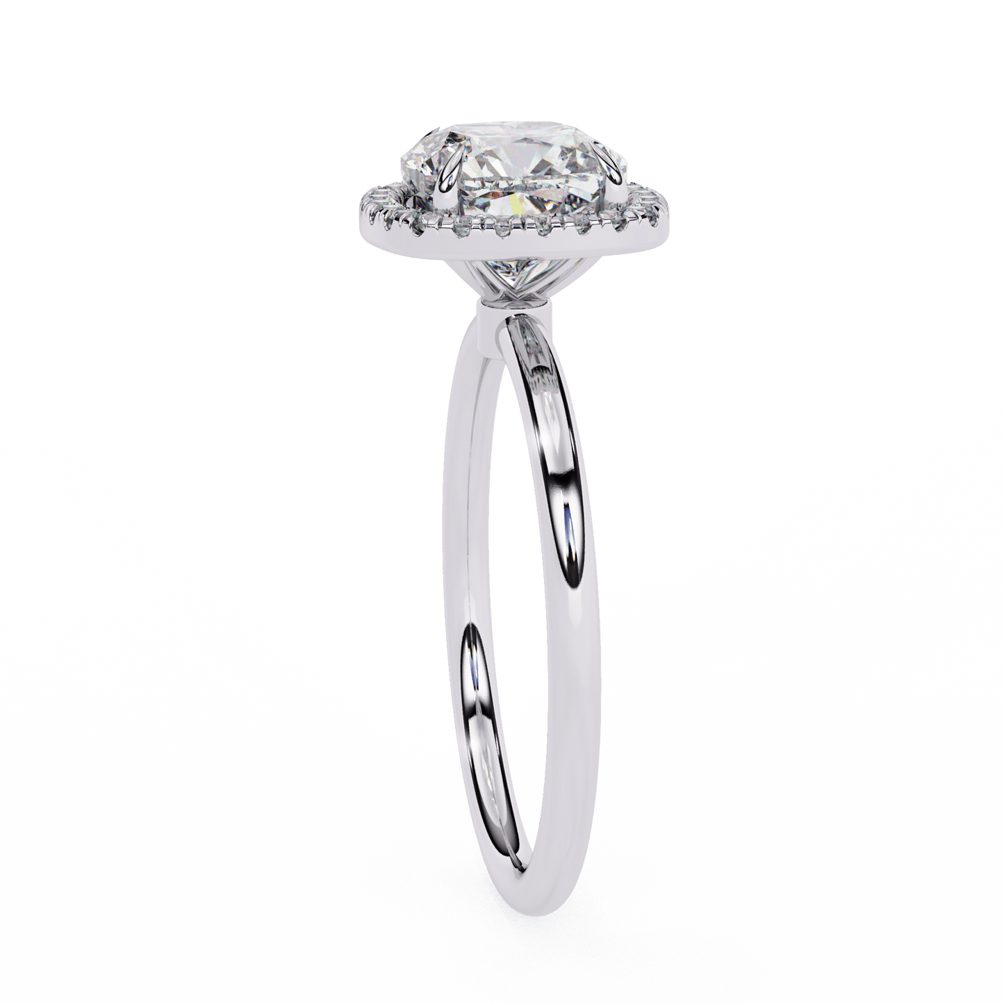 1.24 carat cushion cut halo diamond engagement ring – elegant bridal jewelry