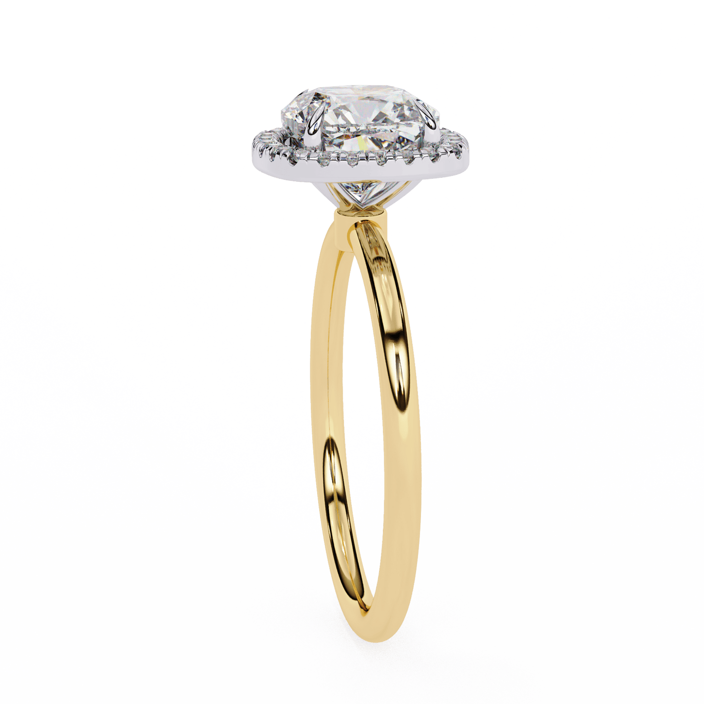 1.24 carat cushion cut halo diamond engagement ring – elegant bridal jewelry
